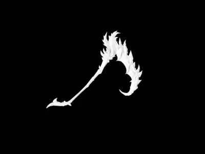 Hell Scythe Low-poly 3D model