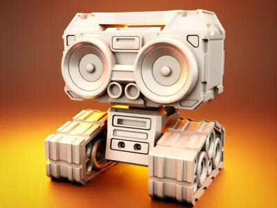 Robo-Tank 3D Print model robot with speakers 3D print model