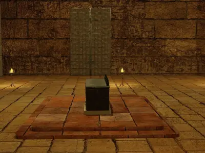 Egypt Soul Chamber Mystical Ritual Room with Sacred Water 3D model
