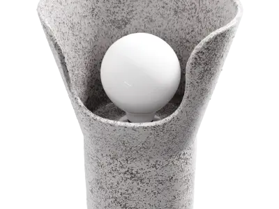  Eno Ceramic Xona Rock Lamp Model, White 