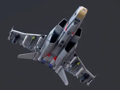 Sci-Fi Jet Fighter Plane Raptor USA PBR 3D model