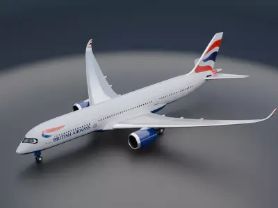 Airbus A350-900 XWB British Airways Liveries 3D model