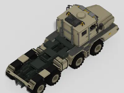 Voxel MZKT Volat Truck 741350 Low-poly 3D model