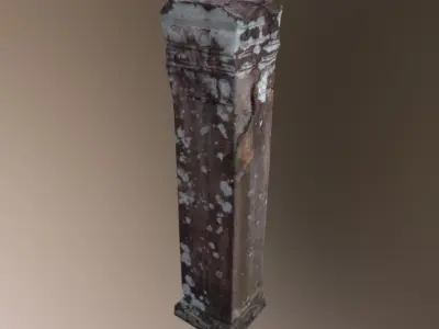Ancient Pillar Low-poly 3D model