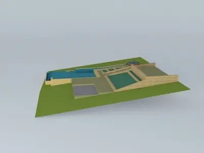 Natural Pool Design Free 3D model