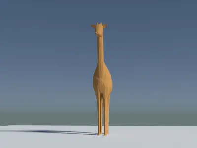 Giraffe Animal lowpoly Free low-poly 3D model