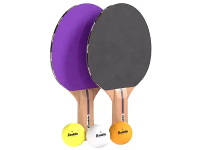 Table tennis paddle collectoin Low-poly 3D model