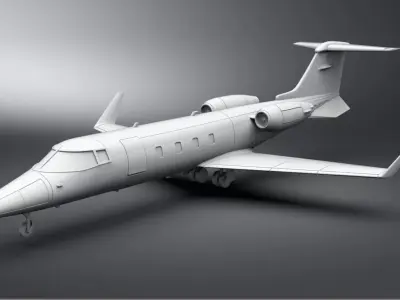 Learjet 55c Scale model 3D print model