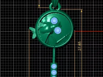 Fish Key Pendant Free 3D print model