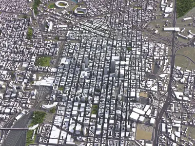 Johannesburg - 3D City Low-poly 3D model