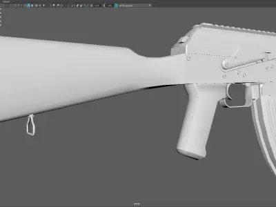 Low Poly AK-47 Assault Rifle Stylized 3D Weapon Model Low-poly 3D model