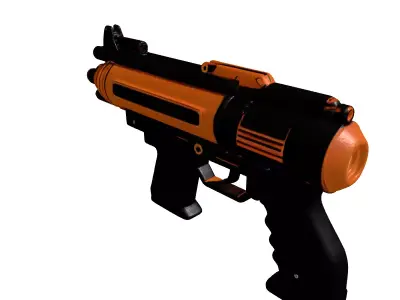 Retro SciFi Blaster Pistol 3D model