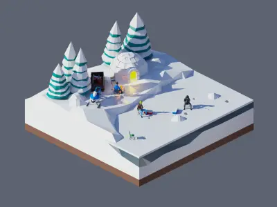 land 30A Low-poly 3D model