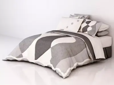 MODERN DOUBLE BED 3D MODEL Free 3D model