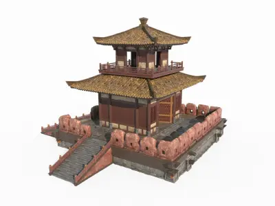 Attic of Asian Ancient Architecture 3D model