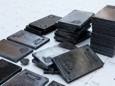Mandalorian Beskar Steel Ingots - 3D Asset Kit PBR Low-poly 3D model