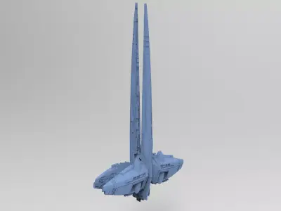 Wraith Interceptor architecture tall 1 3D model