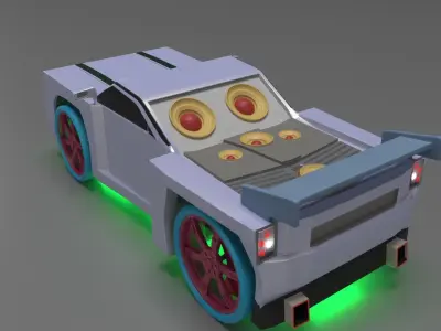 CAR BASSLINE HOT WHEELS ACCELERACERS Low-poly 3D model