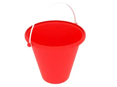 Plastic Toy Sand Bucket 3D model