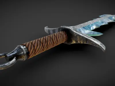 Jotun Ice Sword Low-poly 3D model