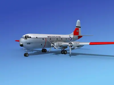 Boeing C-97 Stratofreighter V02 3D model