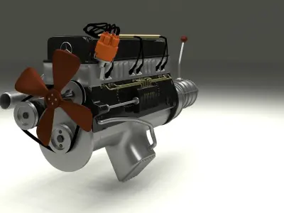 Mercedes 300SL Engine 3D model