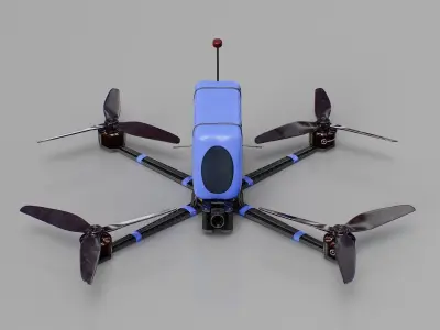 FPV Drone 7 Inches Low-poly 3D model