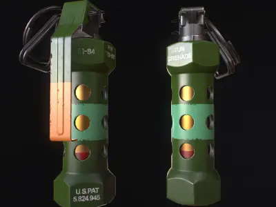 M84 Stun Grenade Low-poly 3D model