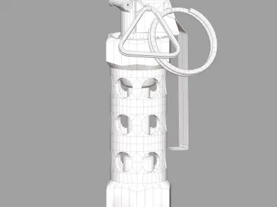 Flashbang fire extinguisher grenade Low-poly 3D model