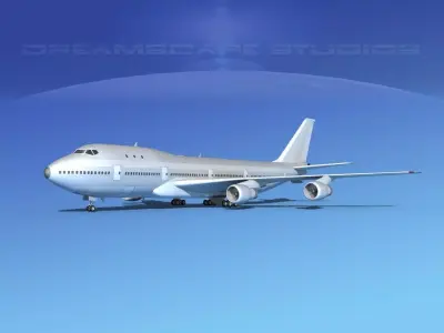 Boeing 747-100 Bare Metal 3D model
