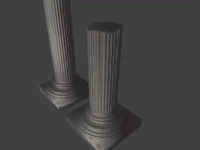 Greek pilars Free low-poly 3D model
