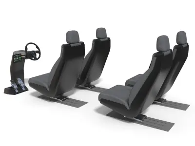 Vehicle Control Panel and Seat 3D model