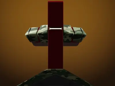 Battle Glider mecha Low-poly 3D model