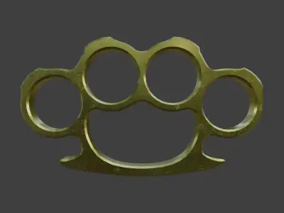 Brass and Steel knuckles Free low-poly 3D model