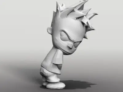 Calvin Peeing 3D model