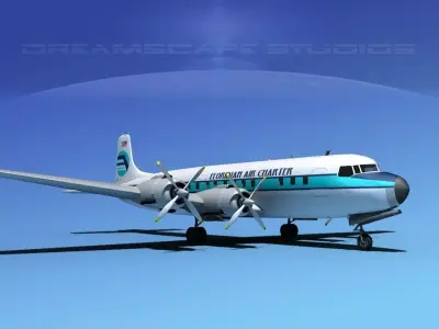 Douglas DC-7C Florida Charter 3D model