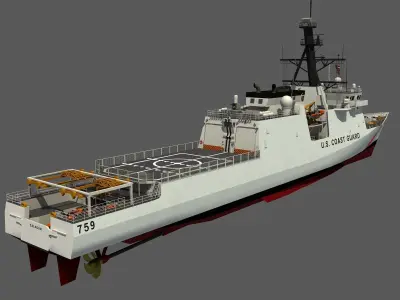 USCGC CALHOUN - LEGEND CLASS US CUTTER-COAST GUARD 3D model