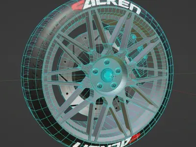 Enkei Tms Sport Wheel Low-poly 3D model