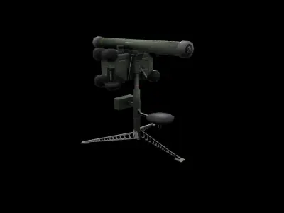 RBS 70 anti-aircraft missile Low-poly 3D model