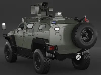 Yoruk Military Armored Vehicle 3D model