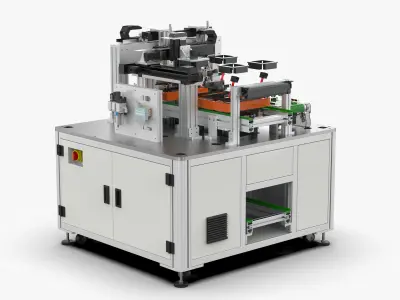 Automatic Glue Detection Stringing Machine 3D model
