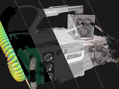 Military Radio Free low-poly 3D model