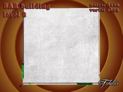 BAR level Low-poly 3D model