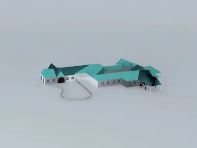 SeaWorld San Diego Old Cyldesdale Resturant 3D model