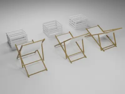 Sun loungers Free 3D model