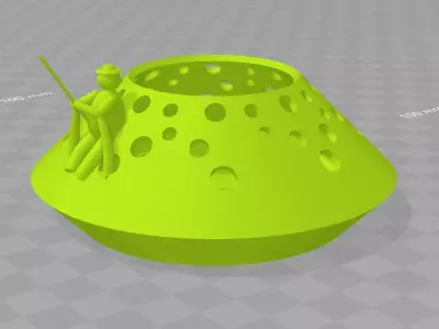 fishing man tealight holder Free 3D print model