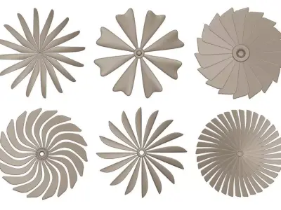 High-poly Propellers Collection vol1 3D model