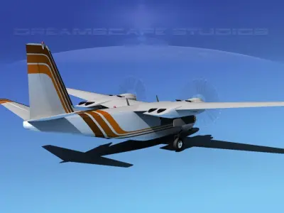 Rockwell Aero Commander 560 V14 3D model