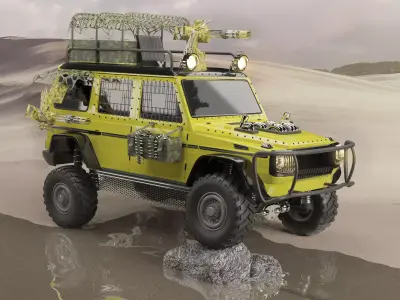 Military 4X4 Suv Low-poly 3D model