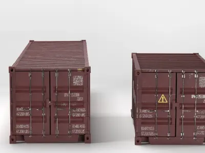 Container cargo PBR 3D model